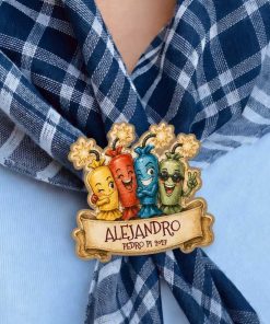 sujeta pañuelo 4 petardos personalizado