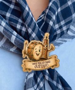 sujeta pañuelo tabalet y dolçaina personalizado
