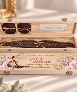 caja de madera para trenzas y mallas de fallera